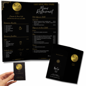 Menu et Carte de visite pour le Hana Café